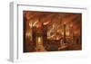 The Great Fire of London, seen from Newgate, 1666-Jan Griffier-Framed Premium Giclee Print