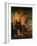 The Great Fire of London (September 1666) with Ludgate and Old St Paul's, c.1670-English-Framed Giclee Print