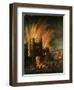 The Great Fire of London (September 1666) with Ludgate and Old St Paul's, c.1670-English-Framed Premium Giclee Print