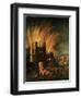 The Great Fire of London (September 1666) with Ludgate and Old St Paul's, c.1670-English-Framed Premium Giclee Print