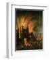 The Great Fire of London (September 1666) with Ludgate and Old St Paul's, c.1670-English-Framed Premium Giclee Print