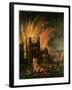 The Great Fire of London (September 1666) with Ludgate and Old St Paul's, c.1670-English-Framed Giclee Print