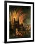 The Great Fire of London (September 1666) with Ludgate and Old St Paul's, c.1670-English-Framed Giclee Print