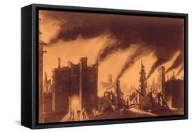The Great Fire of London-John Seymour Lucas-Framed Stretched Canvas