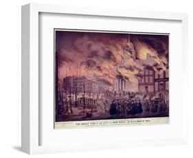 The Great Fire of New York, 1835-Alfred M. Hoffy-Framed Giclee Print