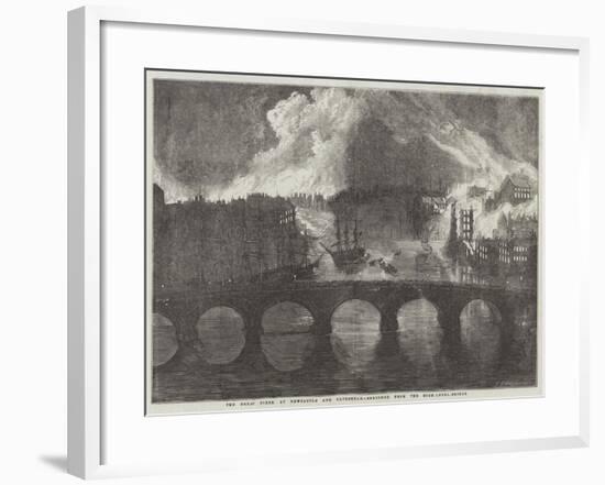 The Great Fires, at Newcastle and Gateshead-null-Framed Giclee Print