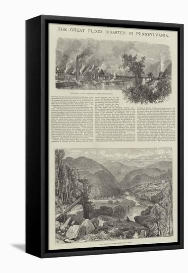 The Great Flood Disaster in Pennsylvania-null-Framed Stretched Canvas
