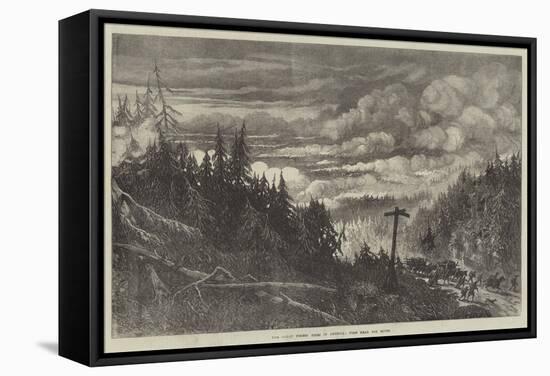 The Great Forest Fires in America, View Near Fox River-null-Framed Stretched Canvas