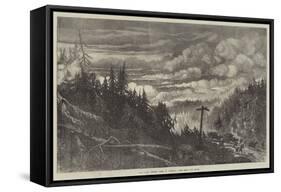 The Great Forest Fires in America, View Near Fox River-null-Framed Stretched Canvas