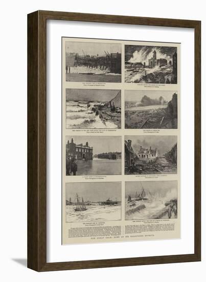 The Great Gale, Some of its Disastrous Effects-null-Framed Giclee Print