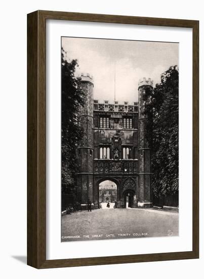 The Great Gate, Trinity College, Cambridge, Early 20th Century-Raphael Tuck & Sons-Framed Giclee Print