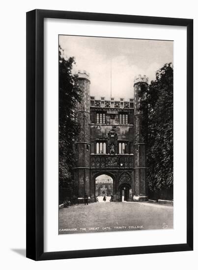 The Great Gate, Trinity College, Cambridge, Early 20th Century-Raphael Tuck & Sons-Framed Giclee Print