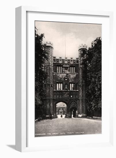 The Great Gate, Trinity College, Cambridge, Early 20th Century-Raphael Tuck & Sons-Framed Giclee Print