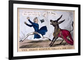 The Great General Frightened by Don-Key, 1830-Henry Heath-Framed Giclee Print