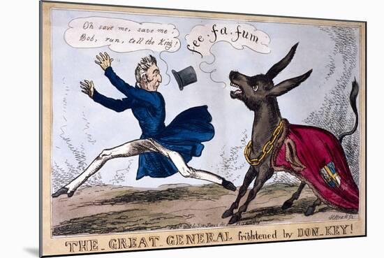 The Great General Frightened by Don-Key, 1830-Henry Heath-Mounted Giclee Print