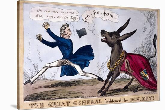 The Great General Frightened by Don-Key, 1830-Henry Heath-Stretched Canvas