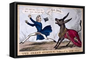 The Great General Frightened by Don-Key, 1830-Henry Heath-Framed Stretched Canvas