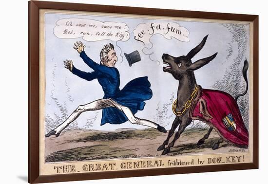 The Great General Frightened by Don-Key, 1830-Henry Heath-Framed Giclee Print