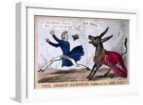 The Great General Frightened by Don-Key, 1830-Henry Heath-Framed Giclee Print