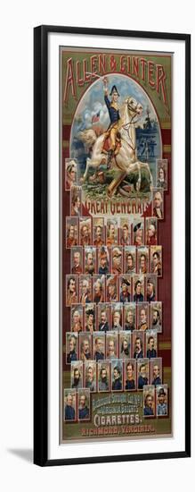 The Great Generals Series for Allen and Ginter Cigarettes Brands, 1885-George S. Harris-Framed Giclee Print