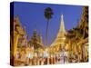 The Great Golden Stupa, Shwedagon Paya (Shwe Dagon Pagoda), Yangon (Rangoon), Myanmar (Burma)-Peter Adams-Stretched Canvas