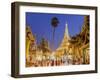 The Great Golden Stupa, Shwedagon Paya (Shwe Dagon Pagoda), Yangon (Rangoon), Myanmar (Burma)-Peter Adams-Framed Photographic Print