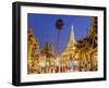 The Great Golden Stupa, Shwedagon Paya (Shwe Dagon Pagoda), Yangon (Rangoon), Myanmar (Burma)-Peter Adams-Framed Photographic Print