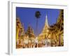 The Great Golden Stupa, Shwedagon Paya (Shwe Dagon Pagoda), Yangon (Rangoon), Myanmar (Burma)-Peter Adams-Framed Photographic Print