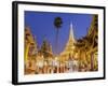 The Great Golden Stupa, Shwedagon Paya (Shwe Dagon Pagoda), Yangon (Rangoon), Myanmar (Burma)-Peter Adams-Framed Photographic Print