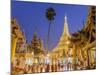 The Great Golden Stupa, Shwedagon Paya (Shwe Dagon Pagoda), Yangon (Rangoon), Myanmar (Burma)-Peter Adams-Mounted Photographic Print