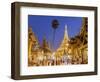 The Great Golden Stupa, Shwedagon Paya (Shwe Dagon Pagoda), Yangon (Rangoon), Myanmar (Burma)-Peter Adams-Framed Photographic Print