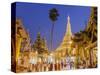 The Great Golden Stupa, Shwedagon Paya (Shwe Dagon Pagoda), Yangon (Rangoon), Myanmar (Burma)-Peter Adams-Stretched Canvas