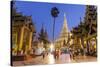 The Great Golden Stupa, Shwedagon Paya, Yangon, Myanmar (Burma)-Peter Adams-Stretched Canvas