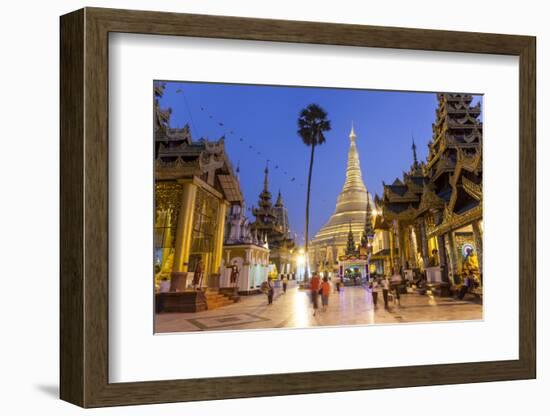 The Great Golden Stupa, Shwedagon Paya, Yangon, Myanmar (Burma)-Peter Adams-Framed Photographic Print