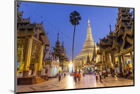 The Great Golden Stupa, Shwedagon Paya, Yangon, Myanmar (Burma)-Peter Adams-Mounted Photographic Print