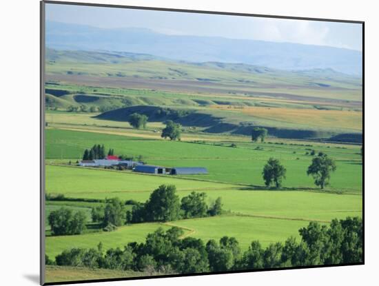 The Great Grasslands Valley of the Little Bighorn River, Near Billings, Montana, USA-Anthony Waltham-Mounted Photographic Print