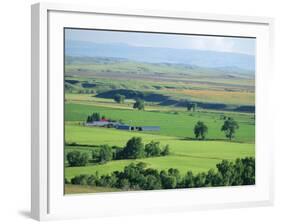 The Great Grasslands Valley of the Little Bighorn River, Near Billings, Montana, USA-Anthony Waltham-Framed Photographic Print