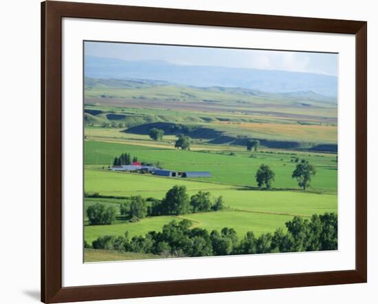 The Great Grasslands Valley of the Little Bighorn River, Near Billings, Montana, USA-Anthony Waltham-Framed Photographic Print