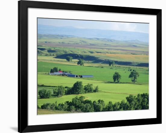 The Great Grasslands Valley of the Little Bighorn River, Near Billings, Montana, USA-Anthony Waltham-Framed Photographic Print