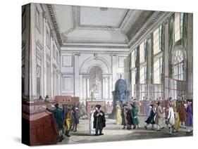 The Great Hall at Bank of England, City of London, 1809-Augustus Charles Pugin-Stretched Canvas