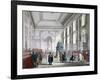 The Great Hall at Bank of England, City of London, 1809-Augustus Charles Pugin-Framed Giclee Print