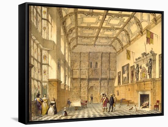 The Great Hall, Hatfield, Berkshire, 1600, Illustration from 'Architecture of the Middle Ages',…-Joseph Nash-Framed Stretched Canvas