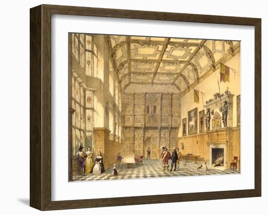 The Great Hall, Hatfield, Berkshire, 1600, Illustration from 'Architecture of the Middle Ages',…-Joseph Nash-Framed Giclee Print