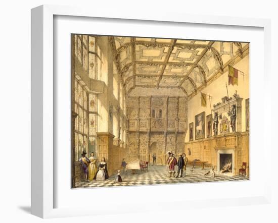 The Great Hall, Hatfield, Berkshire, 1600, Illustration from 'Architecture of the Middle Ages',…-Joseph Nash-Framed Giclee Print