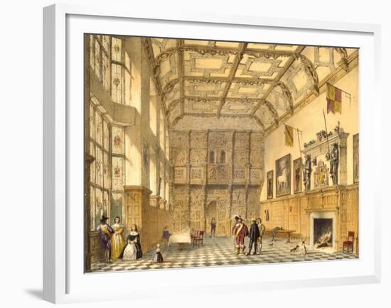 The Great Hall, Hatfield, Berkshire, 1600, Illustration from 'Architecture of the Middle Ages',…-Joseph Nash-Framed Giclee Print