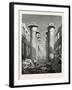 The Great Hall of Pillars at Karnak. Egypt, 1879-null-Framed Giclee Print