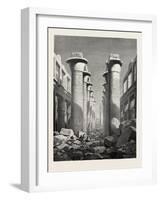 The Great Hall of Pillars at Karnak. Egypt, 1879-null-Framed Giclee Print