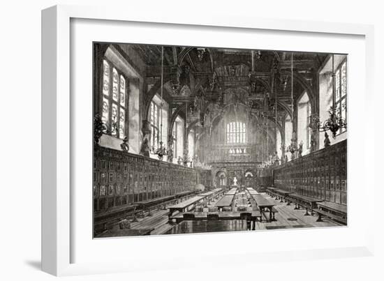 The Great Hall of the Middle Temple, from 'London Pictures: Drawn with Pen and Pencil', by Rev.…-null-Framed Giclee Print