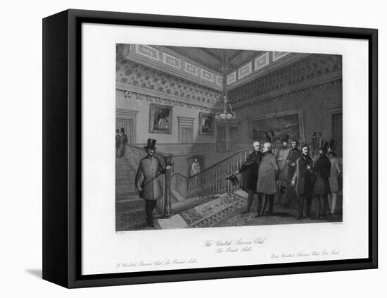 The Great Hall, the United Service Club, London, 19th Century-H Melville-Framed Stretched Canvas