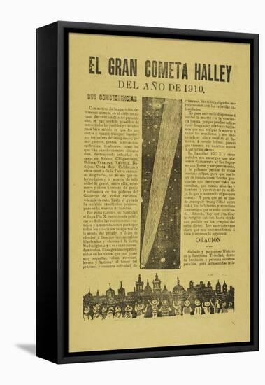 The Great Halley's Comet, 1899, Published 1910-Jose Guadalupe Posada-Framed Stretched Canvas